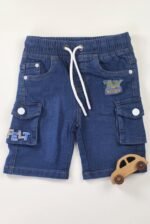 TOY STORY Navy Blue Knit Denim Shorts